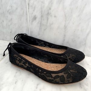 Soludos Chantilly Lace Ballet flat Black size 8